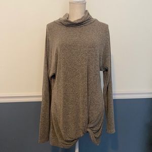 Simply Southern Knit Cowl Neck Top -Size Small